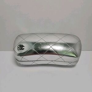 Chanel Silver Quilted Sunglasses Case